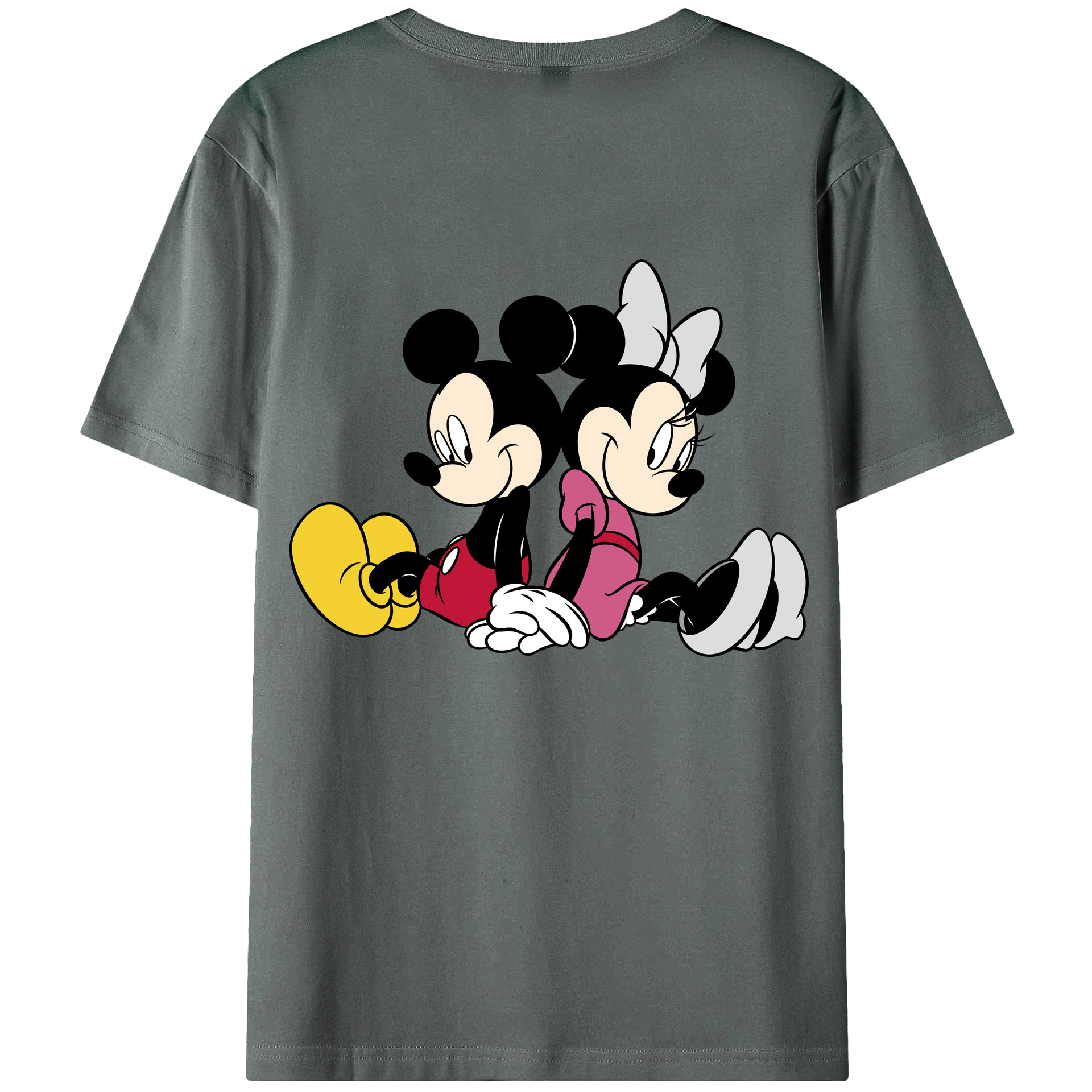 （画像用） ミッキーマウス Mickey Mouse 綿100％半袖Tシャツ（背面プリント）